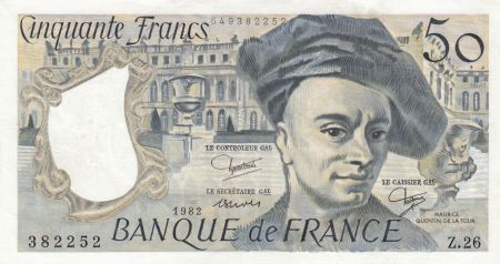 France 50 Francs - Quentin de la Tour - 1982 - Série Z.26