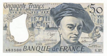 France 50 Francs - Quentin de la Tour - 1989 - Série S.57