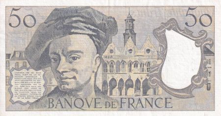 France 50 Francs - Quentin de la Tour - 1989 - Série T.56 - TTB - F.67.15