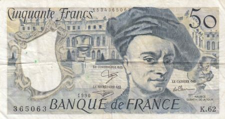 France 50 Francs - Quentin de la Tour - 1990 - Série K.62