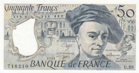 France 50 Francs - Quentin de la Tour - 1990 - Série U.59