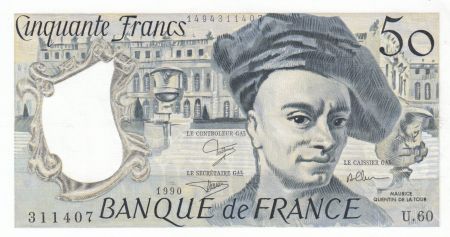 France 50 Francs - Quentin de la Tour - 1990 - Série U.60