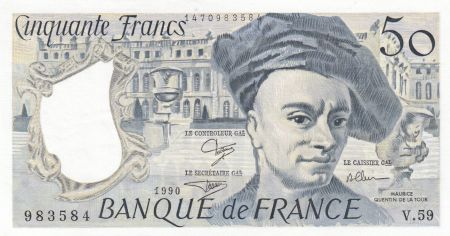 France 50 Francs - Quentin de la Tour - 1990 - Série V.59