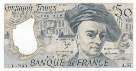 France 50 Francs - Quentin de la Tour - 1991 - Série A.67