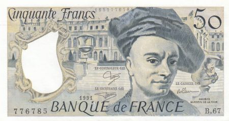 France 50 Francs - Quentin de la Tour - 1991 - Série B.67