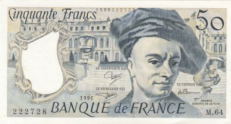 France 50 Francs - Quentin de la Tour - 1991 - Série M.64