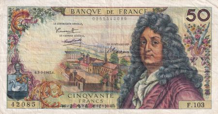 France 50 Francs - Racine - 02-02-1967 - Série F.103 - F.64.09