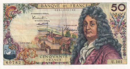 France 50 Francs - Racine - 02-02-1967 - Série U.101