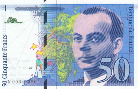 France 50 Francs - Saint-Exupéry - 1992 - Série N.003