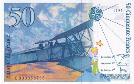 France 50 Francs - Saint-Exupéry - 1997 - Lettre E - F.73.04