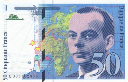 France 50 Francs - Saint-Exupéry - 1997 - Série X.035