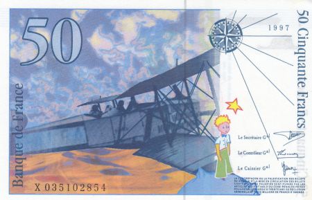 France 50 Francs - Saint-Exupéry - 1997 - Série X.035