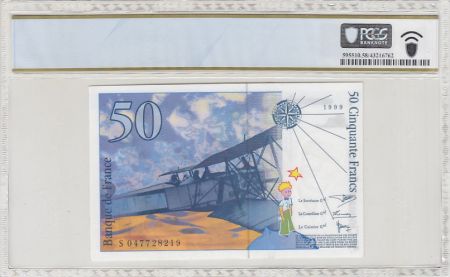 France 50 Francs - Saint-Exupéry - 1999 - Lettre S - PCGS 58 AU - F.73.05