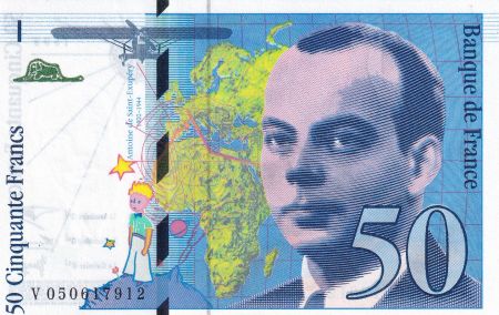 France 50 Francs - Saint-Exupéry - 1999 - Lettre V - F.73.05