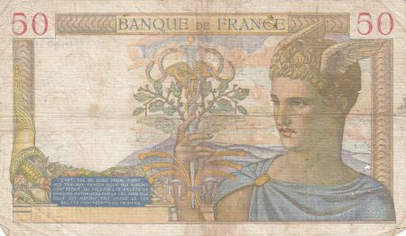 France 50 Francs Cérès - 15-09-1938 - Série G.8516