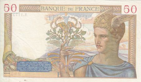 France 50 Francs Cérès - 21/12/1939 - Série A. 11737