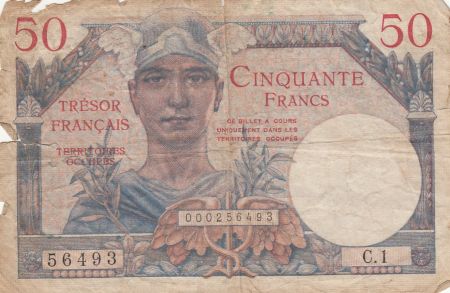 France 50 Francs Mercure, Trésor Français 1947 - Série C.1