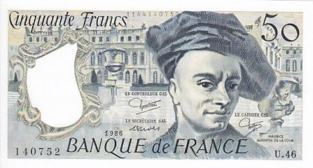 France 50 Francs Quentin de la Tour - 1986