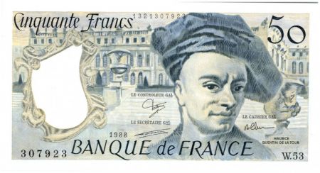 France 50 Francs Quentin de la Tour - 1988