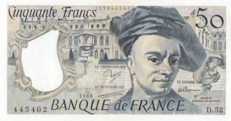 France 50 Francs Quentin de la Tour - D.52 - 1988