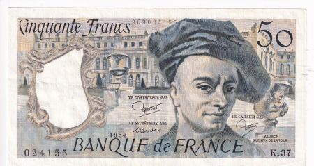 France 50 Francs Quentin de la Tour - Série K.37 - 1984 - F.67.10