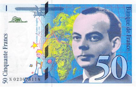 France 50 Francs Saint-Exupéry - 1994 Série N.023676118 - SPL