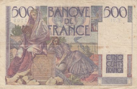 France 500 Francs - Chateaubriand - 19-07-1945 - Série V.21