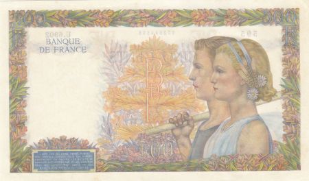 France 500 Francs - La Paix - 01-10-1942 - Série U.6902