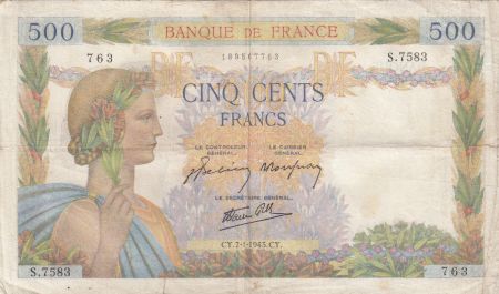 France 500 francs - La Paix - 07-01-1943 - Série S.7583