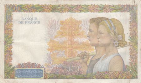 France 500 francs - La Paix - 09-01-1941 - Série V.1818