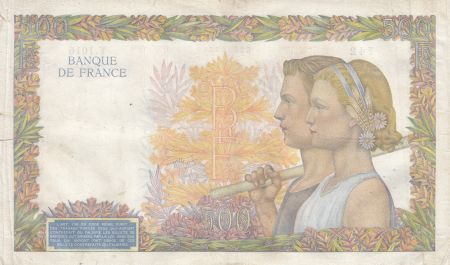 France 500 francs - La Paix - 26-09-1940 - Série Y.1016