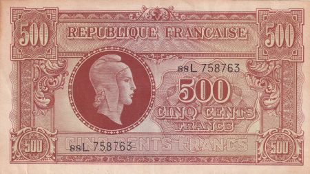 France 500 Francs - Marianne - 1945 - Lettre L - Série 88L