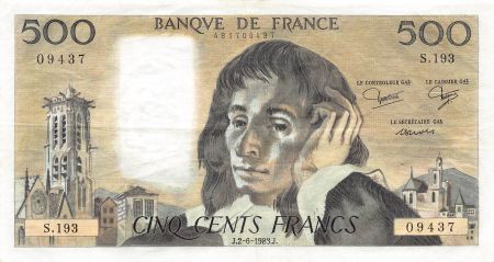 France 500 Francs - Pascal - 02-06-1983 - Série S.193