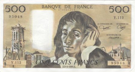 France 500 francs - Pascal - 03-04-1980 - Série Y.112