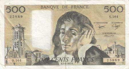 France 500 francs - Pascal - 05-08-1982 - Série S.164