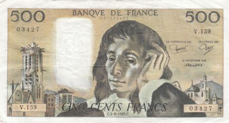 France 500 francs - Pascal - 05-08-1982 - Série V.159