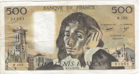 France 500 francs - Pascal - 07-06-1979 - Série R.105