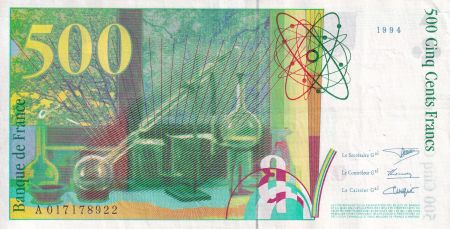 France 500 Francs - Pierre et Marie Curie - 1994 - Lettre A - F.76.01