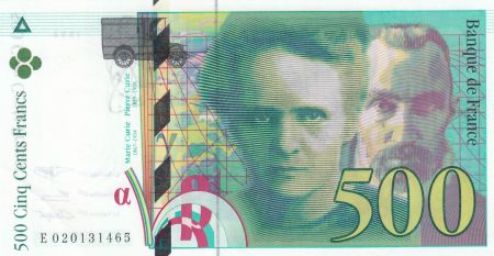 France 500 Francs - Pierre et Marie Curie - 1994 - Série E.020