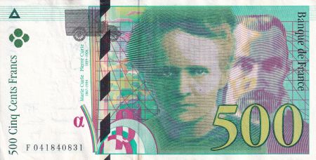 France 500 Francs - Pierre et Marie Curie - 1998 - Lettre F - F.76.04