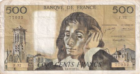 France 500 Francs Pascal - 04-10-1973 - Série F.32