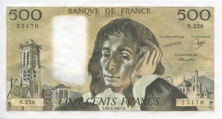 France 500 Francs Pascal - 1987