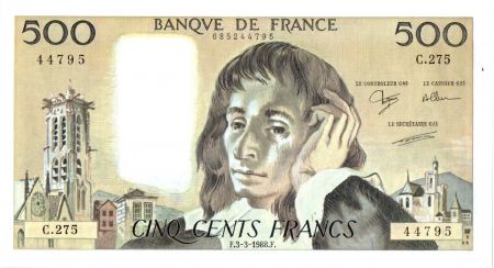 France 500 Francs Pascal - 3-3-1988 - C.275