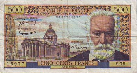 France 500 Francs Victor Hugo - 04-08-1955 Série S.75