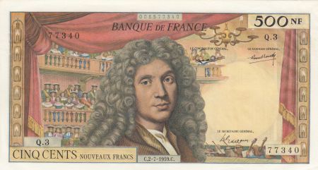 France 500 NF - Molière - 02-07-1959 - Série Q.3 - F.60.01