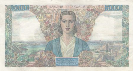 France 5000 Francs Empire Français 08-02-1945 Série M.288 - TTB