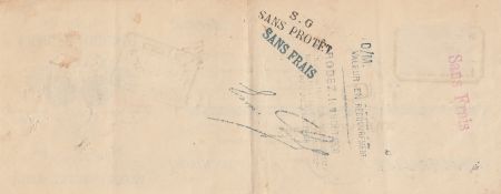 France 57.65 francs - Reçu de chèque de banque - Charles Tougnot - 1908