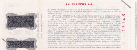 France 92 Francs - Ticket de loterie à gratter Tacotac -  Spécimen - 1983 - n°317006