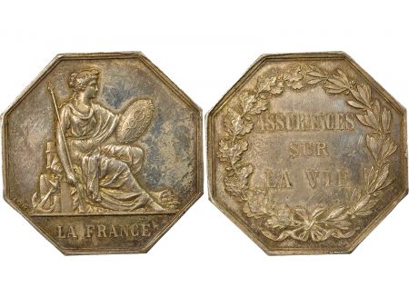 France Assurance La France  Jeton Argent - Poinçon Main, 1845 / 1848