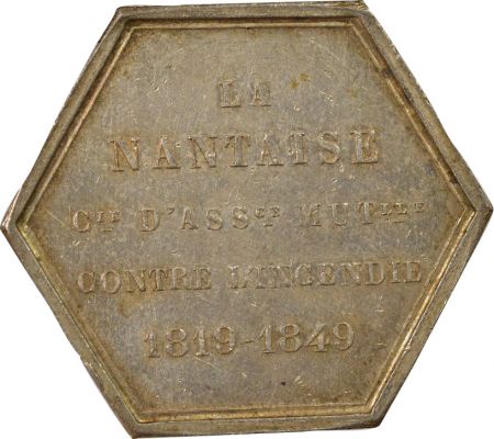 France Assurances Mutuelles Contre L\'Incendie, La Nantaise - Jeton Argent - Après 1879